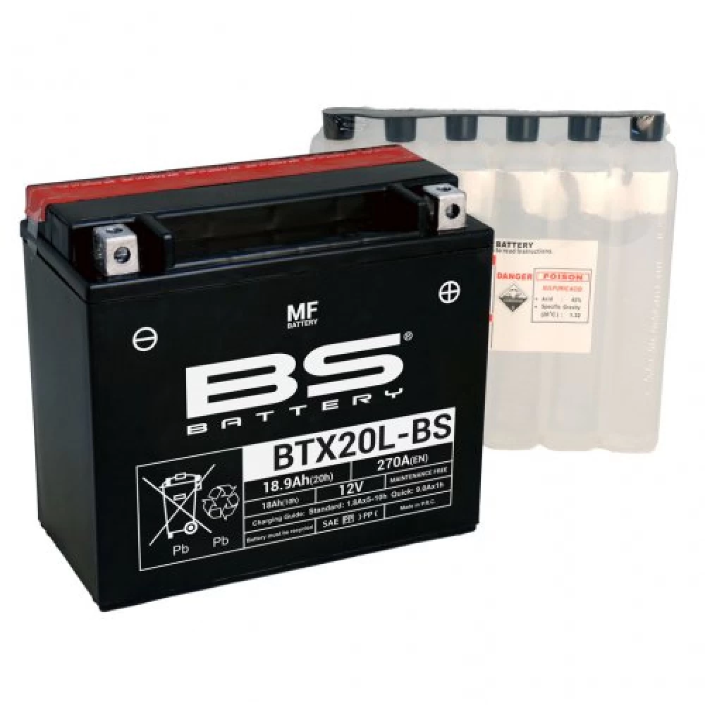 BTX20L-BS (YTX20L-BS) Μπαταρία Μοτοσυκλέτας BS 12V 18.9Ah 270A