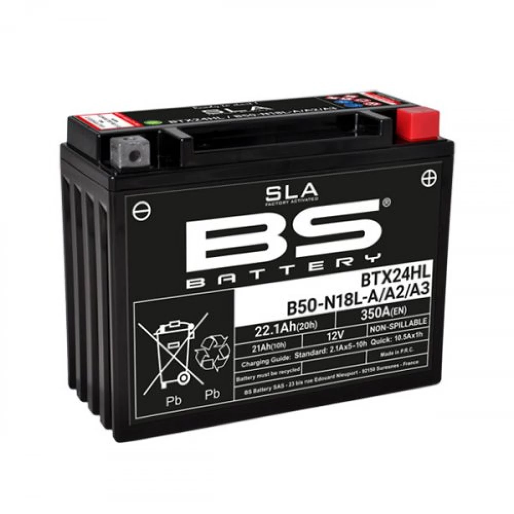 BTX24HL (YTX24HL) SLA Μπαταρία Μοτοσυκλέτας BS 12V 22.1Ah 350A