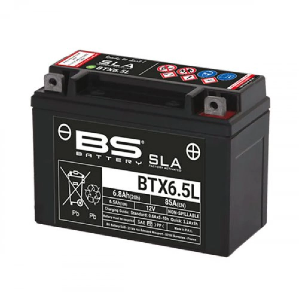 BTX6.5L SLA (YTX6.5L) Μπαταρία Μοτοσυκλέτας BS 12V 6.8Ah 85A