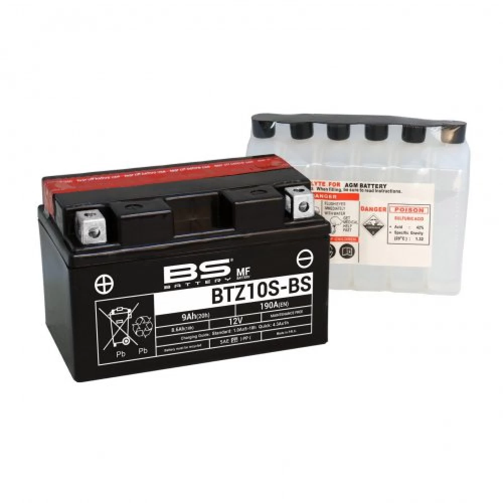 BTZ10S-BS (YTZ10S-BS)Μπαταρία Μοτοσυκλέτας BS 12V 9Ah 190A