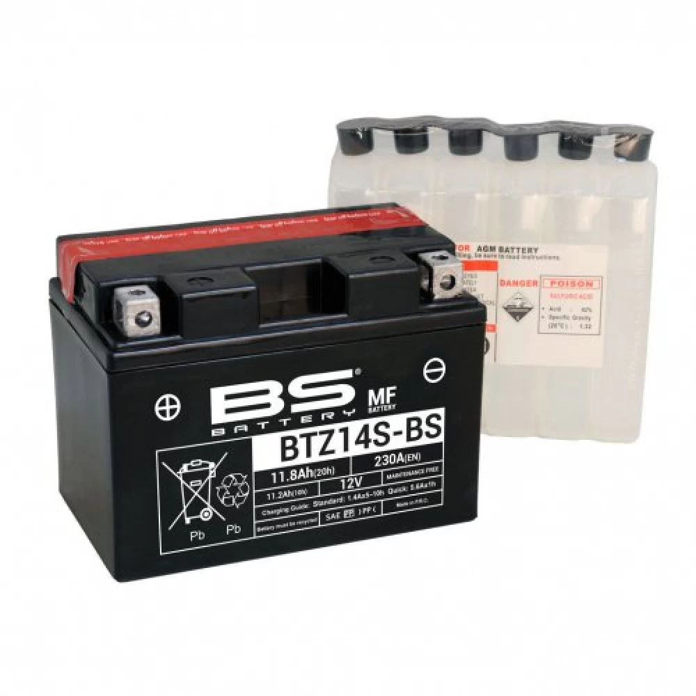 BTZ14S-BS (YTZ14S-BS) Μπαταρία Μοτοσυκλέτας BS 12V 12.6Ah 210A