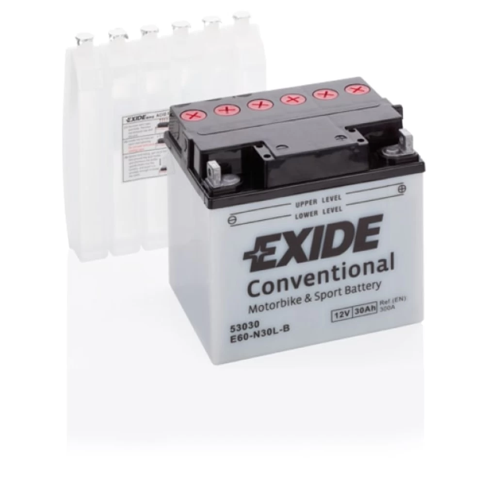 E60-N30L-B (53030) Μπαταρία Μοτοσυκλέτας EXIDE CONVENTIONAL 30Ah 300A