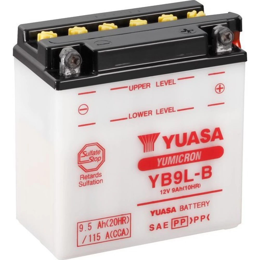 YB9L-B Μπαταρία Μοτοσυκλέτας YUASA INDO (Χωρίς υγρά)