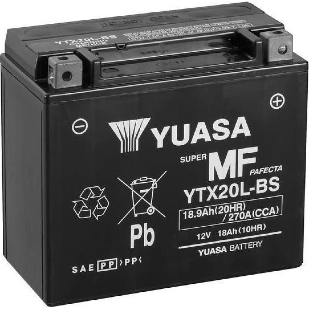 YTX20L-BS Μπαταρία Μοτοσυκλέτας YUASA TAIWAN 18.9Ah