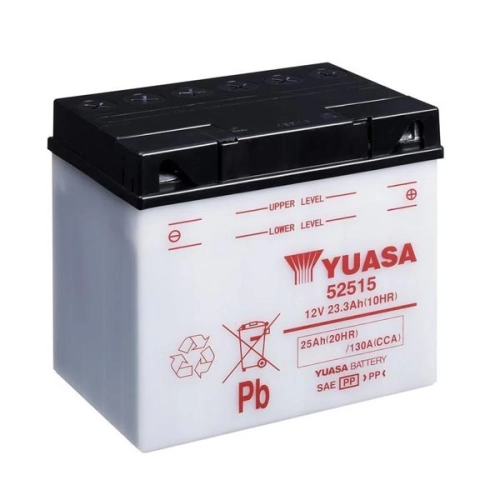 DIN52515 Μπαταρία Μοτοσυκλέτας YUASA TAIWAN 23Ah (Χωρίς υγρά)