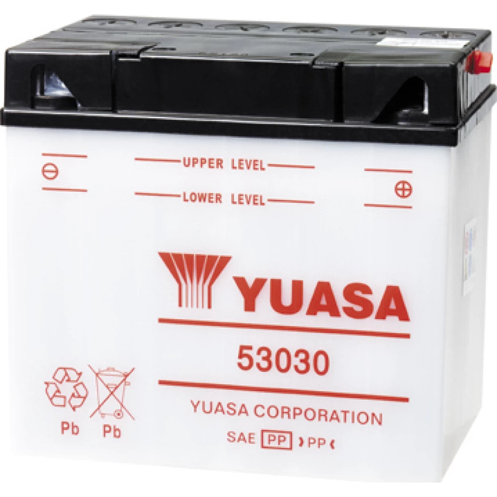 DIN53030 TAIB. Μπαταρία Μοτοσυκλέτας YUASA (Χωρίς υγρά) 30Ah