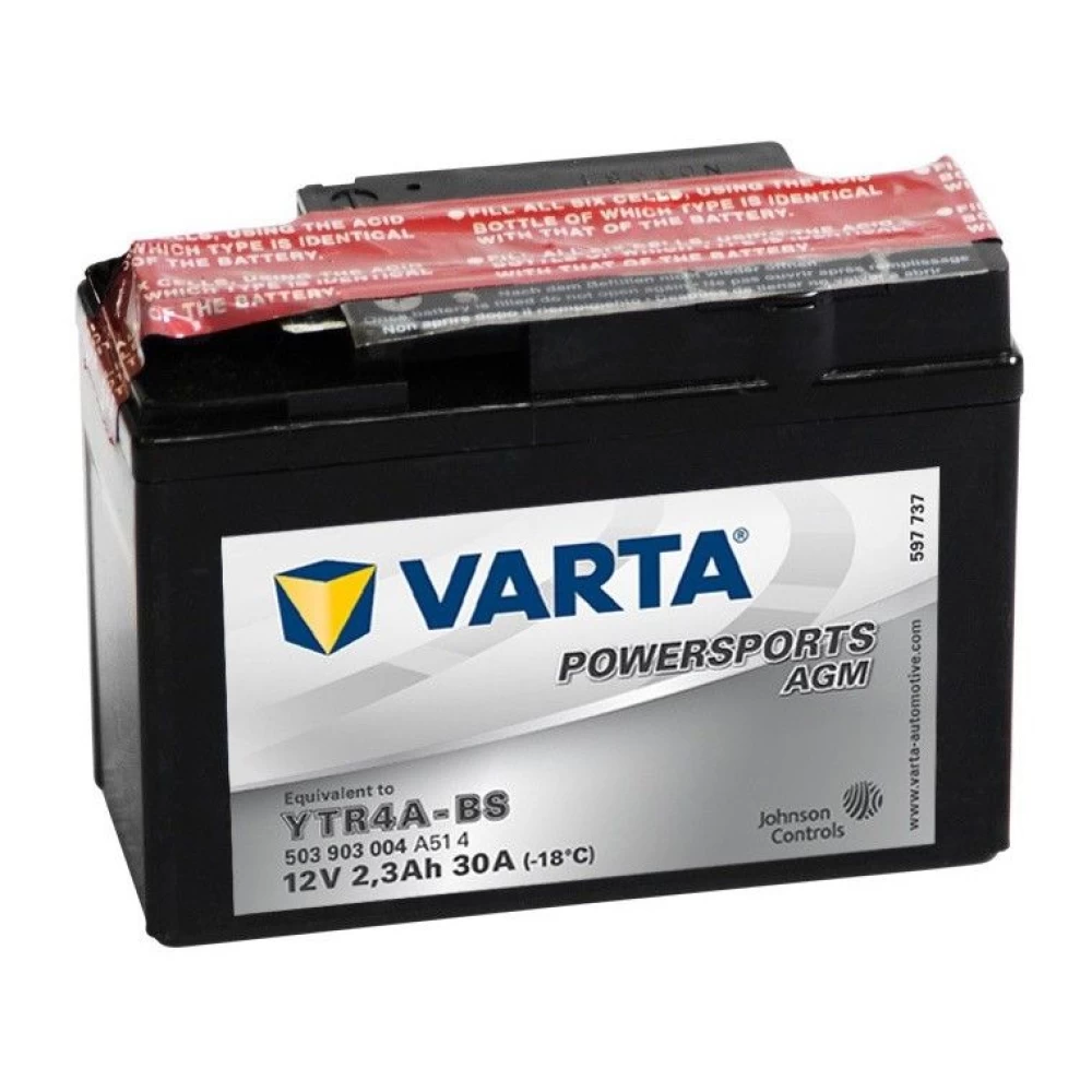 YTR4A-BS Μπαταρία Μοτοσυκλέτας VARTA Powersports AGM