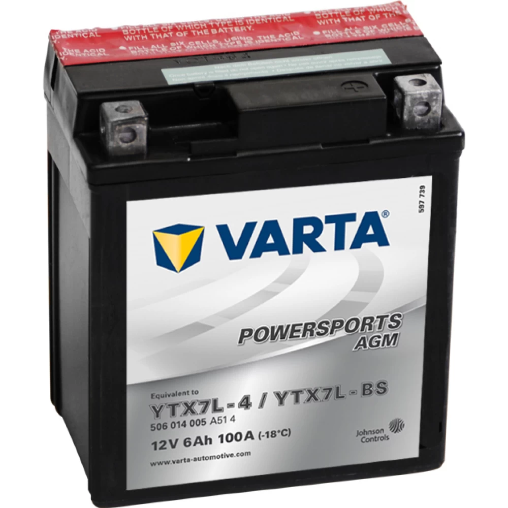 YTX7L-4/YTX7L-BS Μπαταρία Μοτοσυκλέτας VARTA Powersports AGM