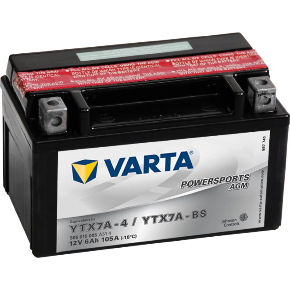 YTX7A-4/YTX7A-BS Μπαταρία Μοτοσυκλέτας VARTA Powersports AGM
