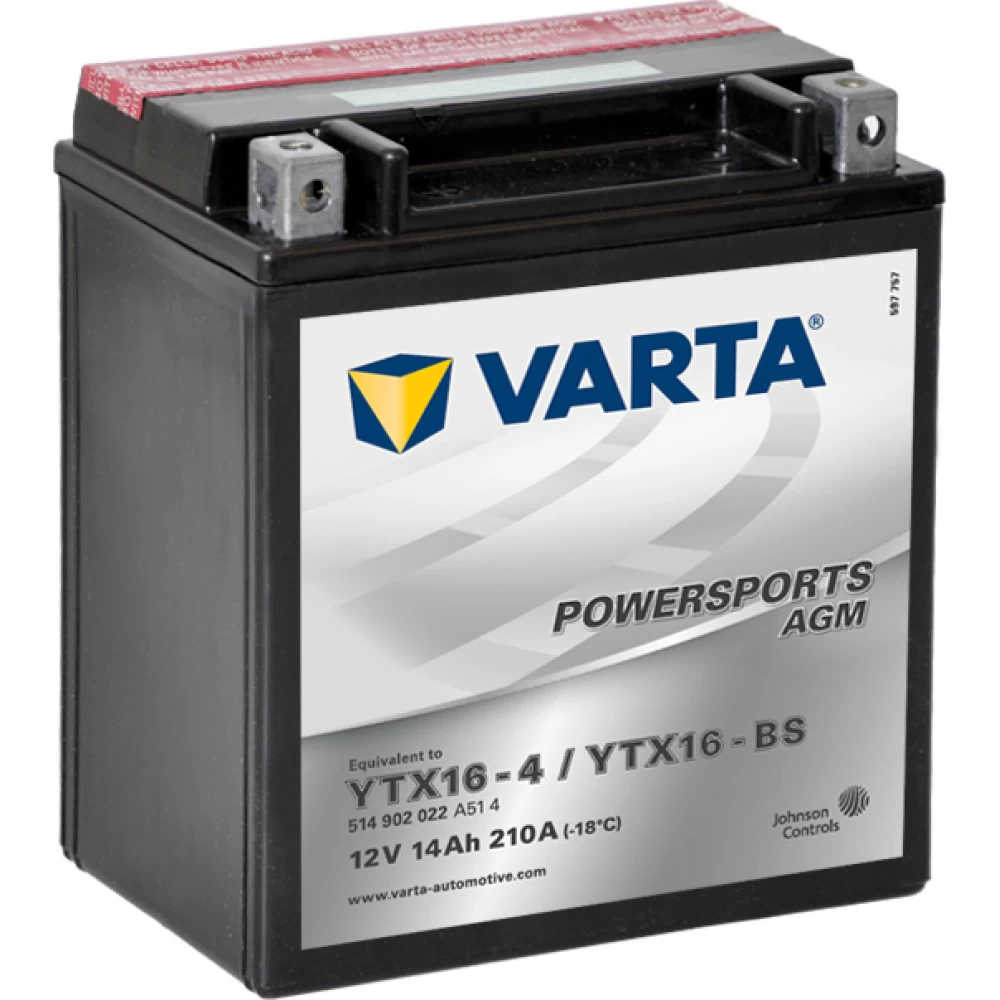 YTX16-4/YTX16-BS Μπαταρία Μοτοσυκλέτας VARTA Powersports AGM