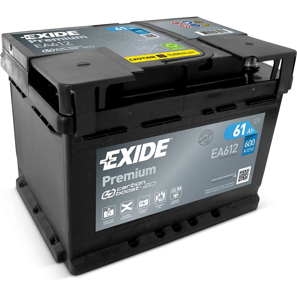 Μπαταρία Αυτοκινήτου 61Ah 600A EXIDE PREMIUM EA612