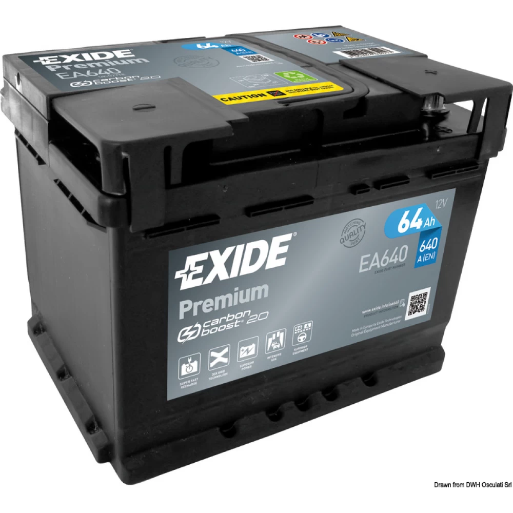 Μπαταρία Αυτοκινήτου 64Ah 640A EXIDE PREMIUM EA640