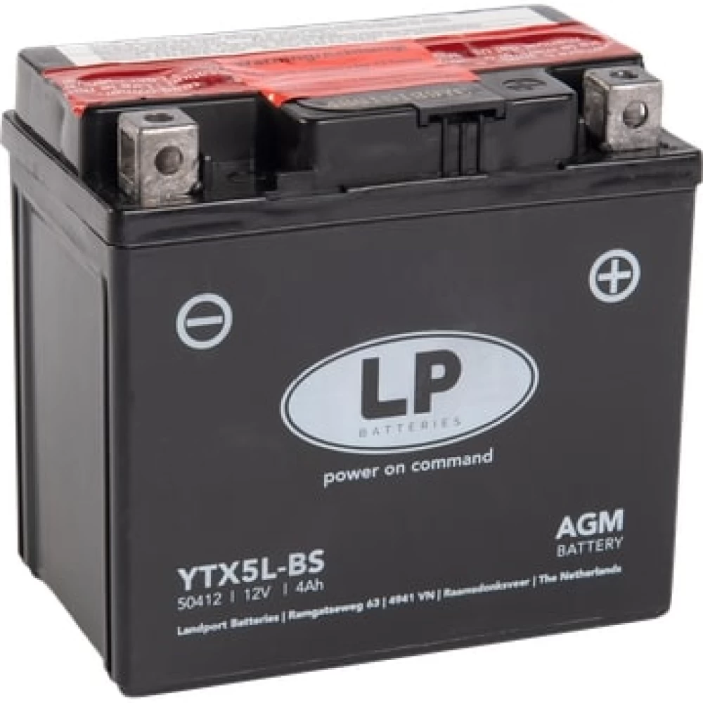 YTX5L-BS Μπαταρία Μοτοσυκλέτας LP AGM 4Ah