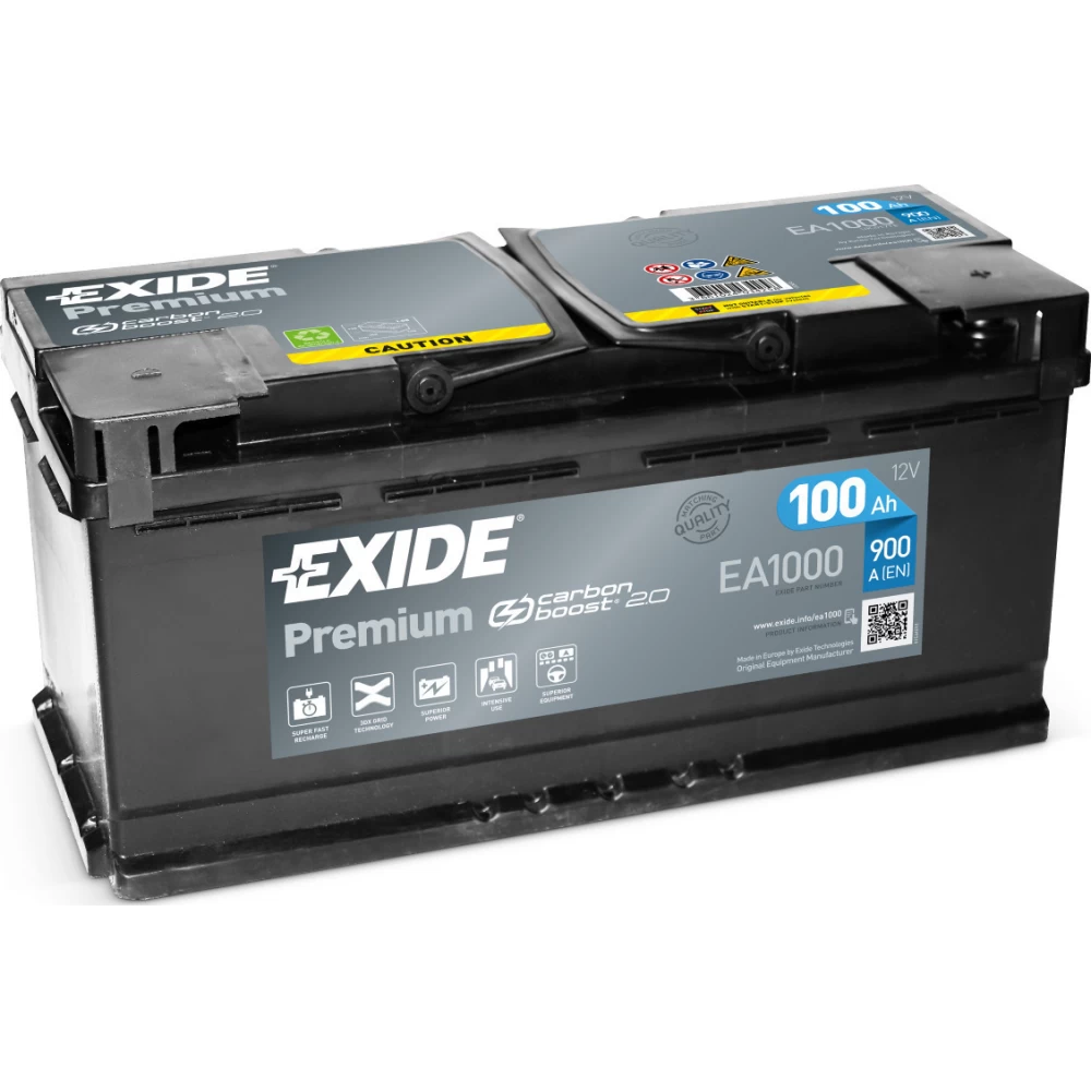 Μπαταρία Αυτοκινήτου 100Ah 900A  EXIDE PREMIUM EA1000