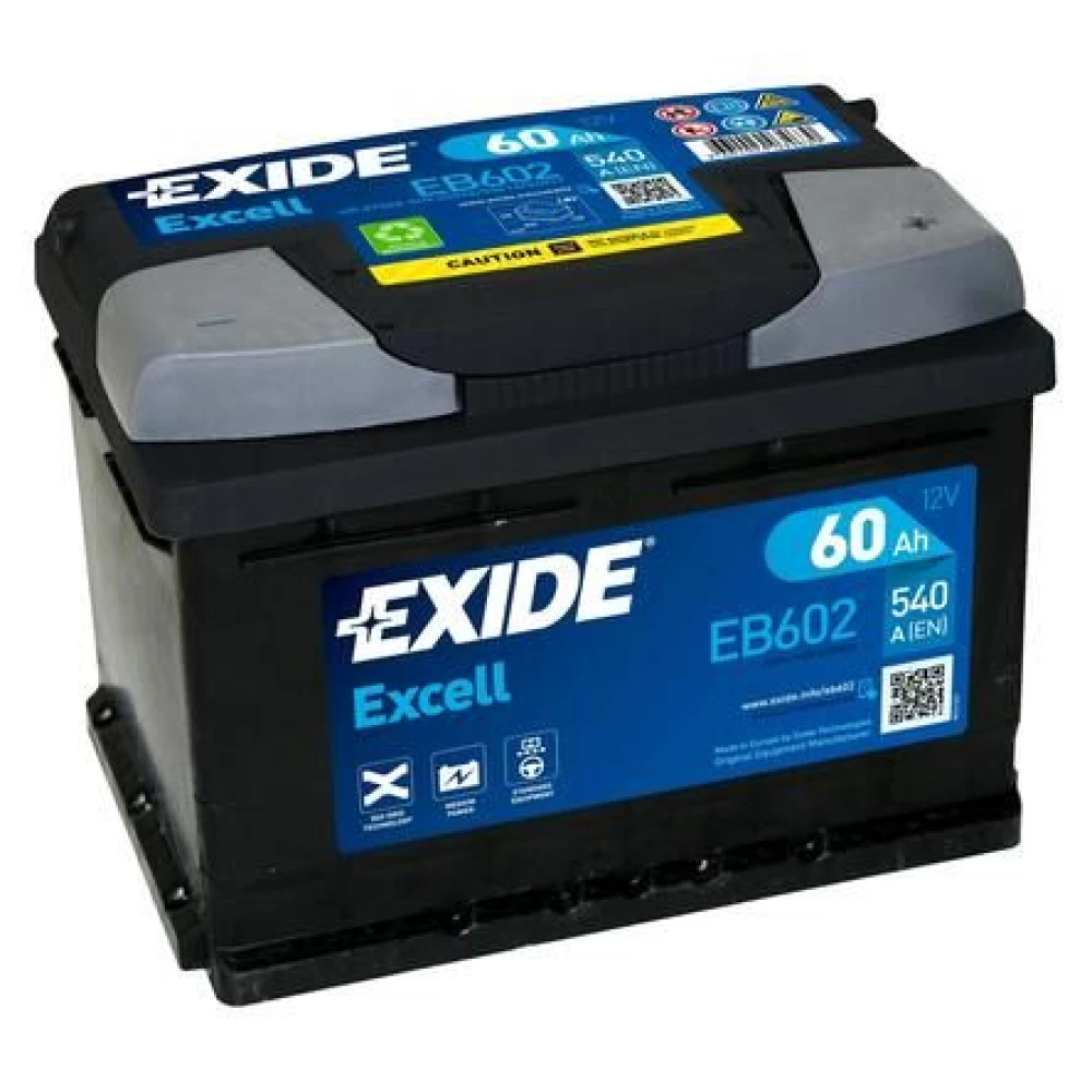 Μπαταρία Αυτοκινήτου 60Ah 540A EXIDE EXCELL EB602