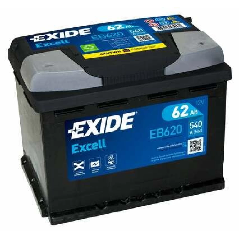 Μπαταρία Αυτοκινήτου 62Ah 540A EXIDE EXCELL EB620