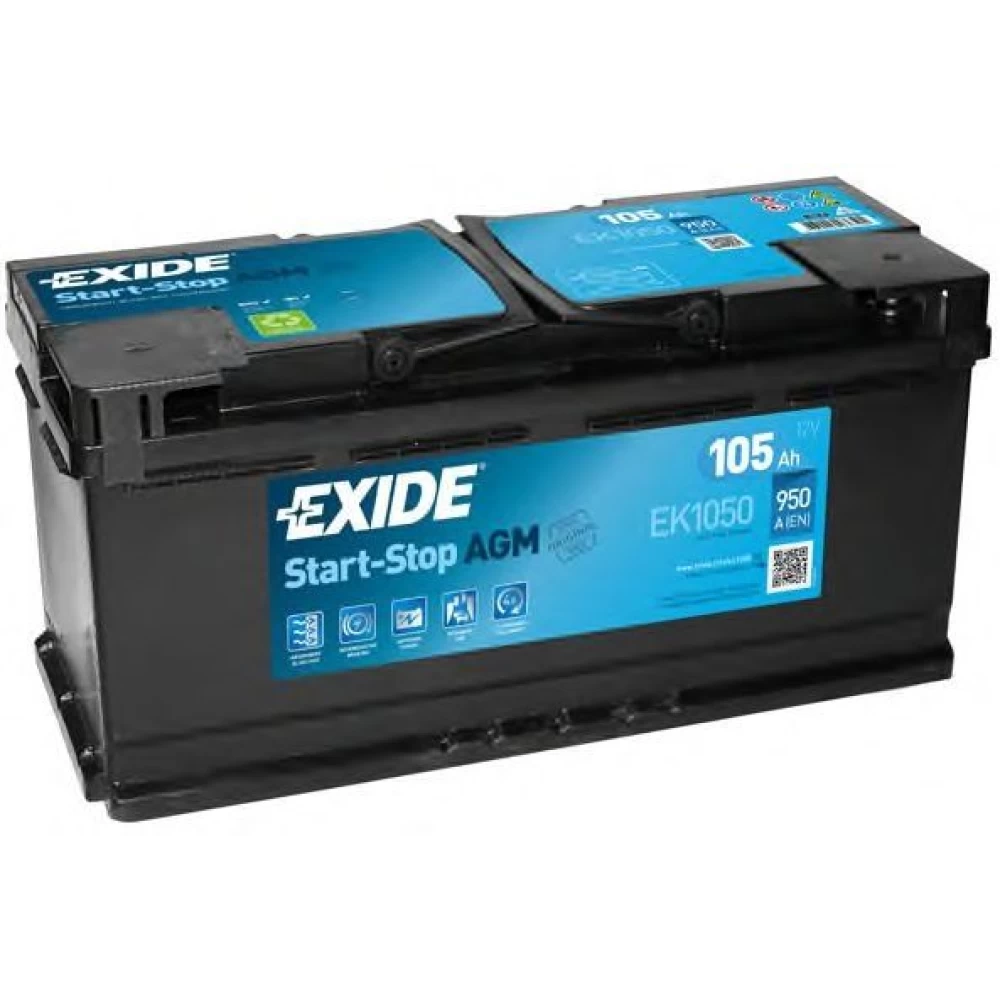 Μπαταρία Αυτοκινήτου 105Ah 950A EXIDE EK1050 AGM Start & Stop