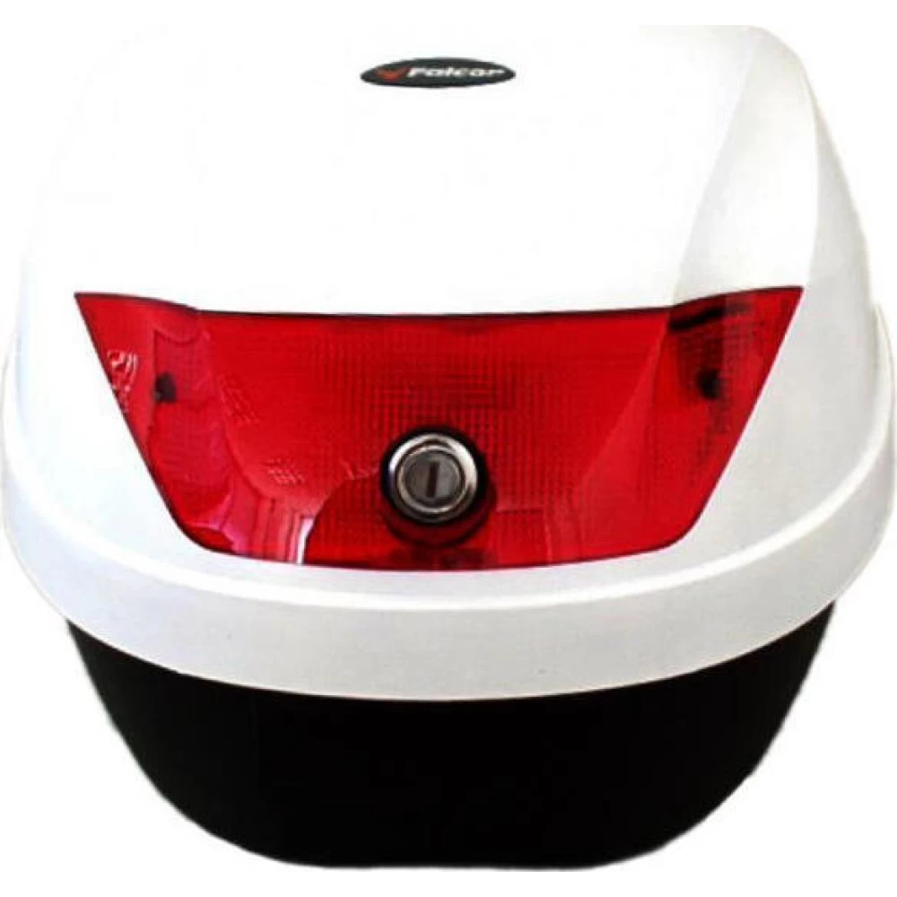 Βαλίτσα Μηχανής TEC 28lt - Άσπρη με κόκκινα κρύσταλλα