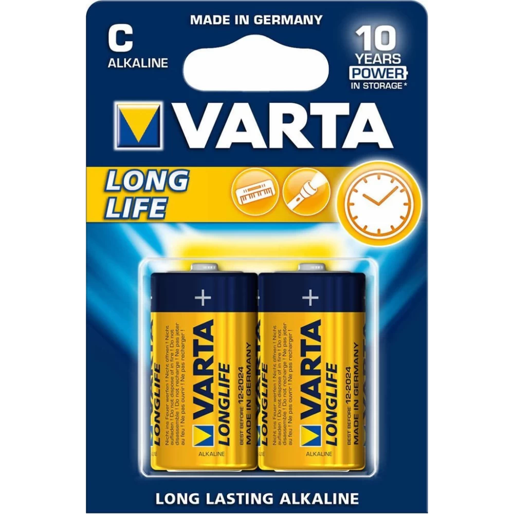 Αλκαλικές Μπαταρίες Varta LongLife C (2τμχ)